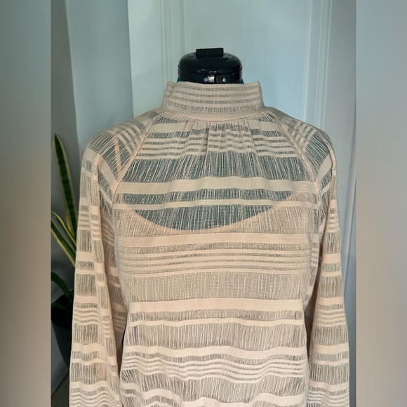 BCBGMAXAZRIA Pink Nude Semi-Sheer Long-sleeve Bodysuit - Picture 4 of 15